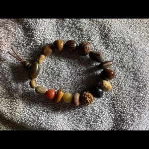 Stone/wood bracelet